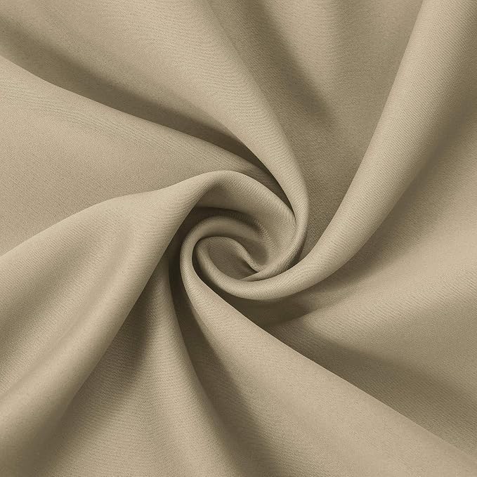 Diraysid Beige Grommet Blackout Curtains - Image 6