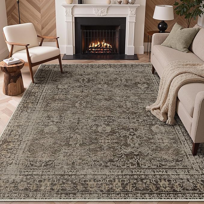 GENIMO 5x7 Area Rug Machine Washable Boho Rug by GENIMO