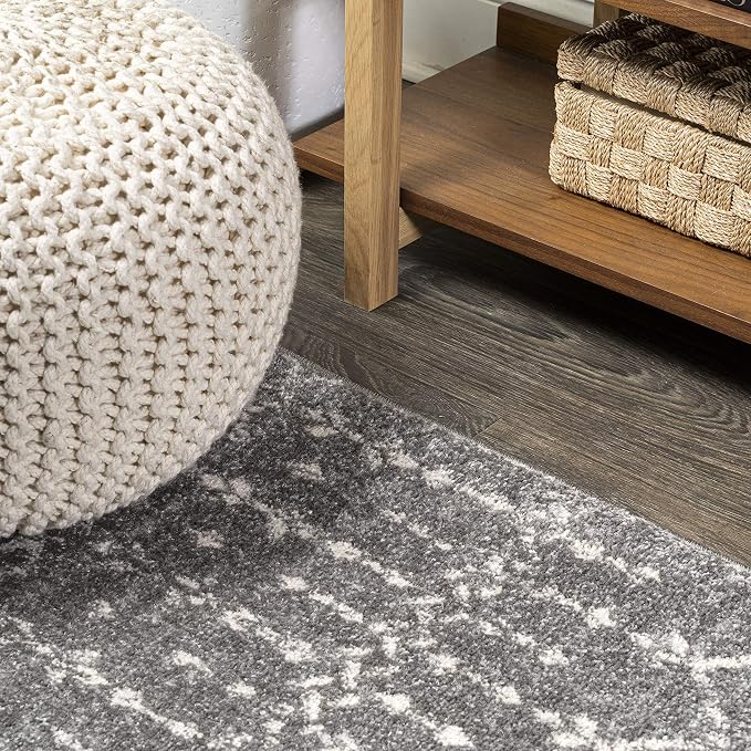 JONATHAN Y Boho Vintage Diamond Gray/Ivory Runner Rug 2X10 ft, Moroccan Hype - Image 5