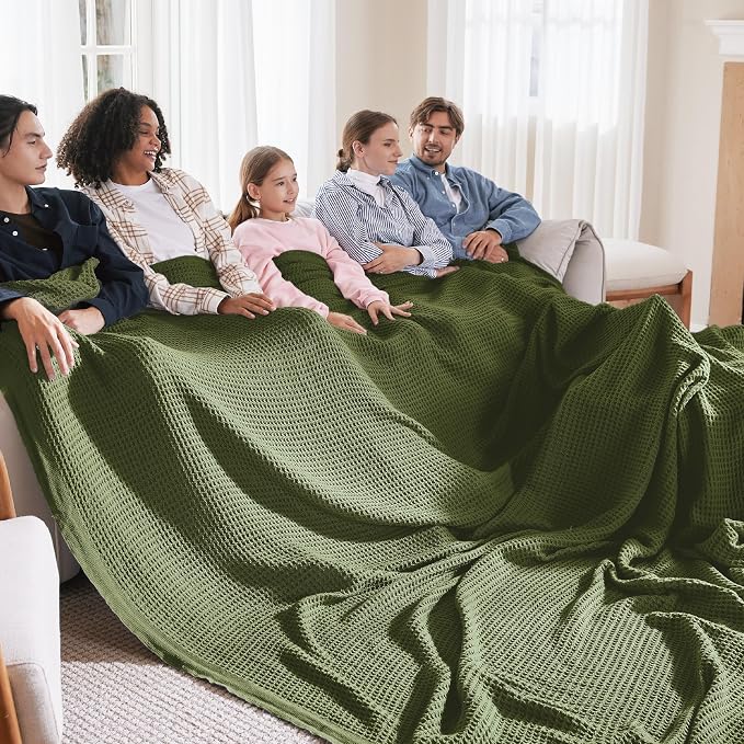 Bedsure Gentlesoft 100% Cotton Big Blanket Oversized King by BEDSURE