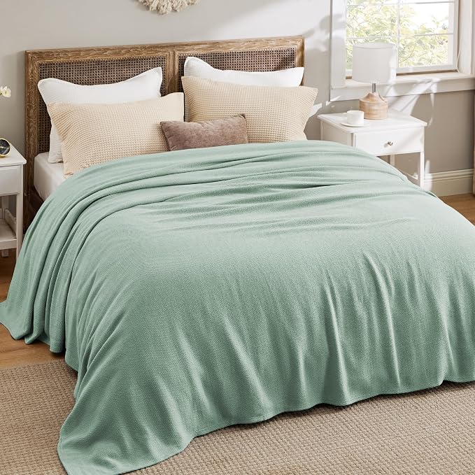 Bedsure GentleSoft 100% Cotton Blanket Queen Size - Image 5