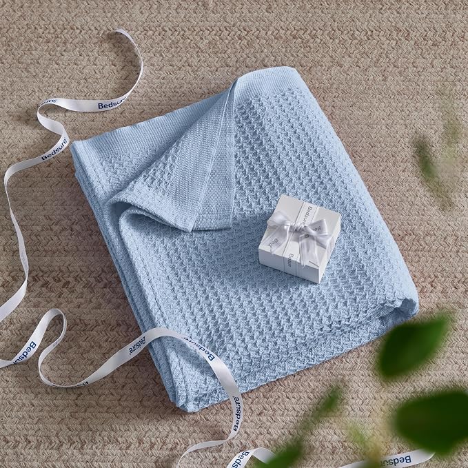 Bedsure Gentlesoft 100% Cotton Throw Blanket - Image 5