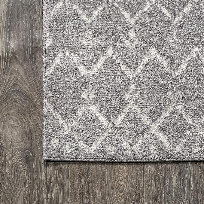 JONATHAN Y Boho Vintage Diamond Gray/Ivory Runner Rug 2X10 ft, Moroccan Hype - Image 6