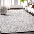 JONATHAN Y Boho Vintage Diamond Cream/Gray Indoor Area Rug 10X14 ft, Moroccan by JONATHANY
