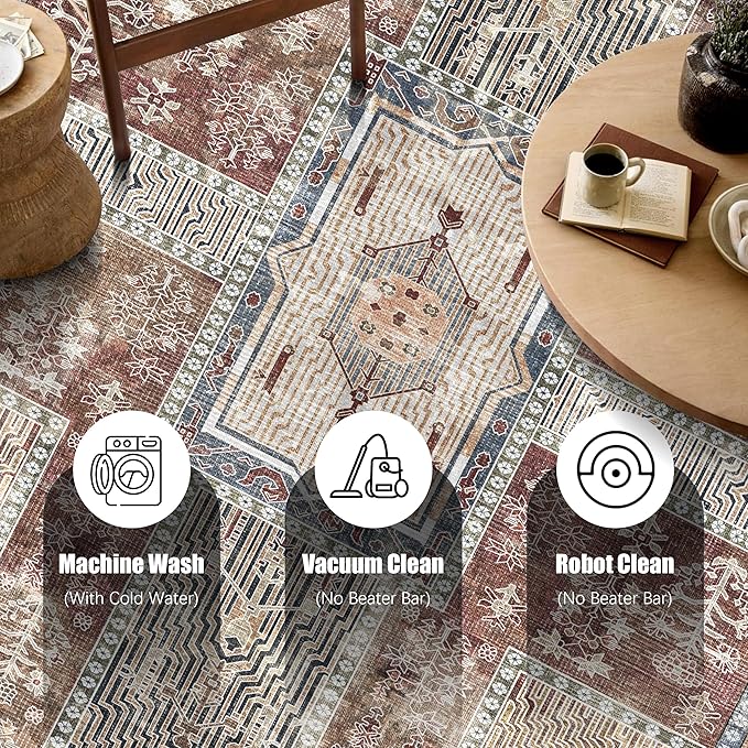 YARNSCAPE Vintage 9' x 12' Washable Area Rug - Image 4