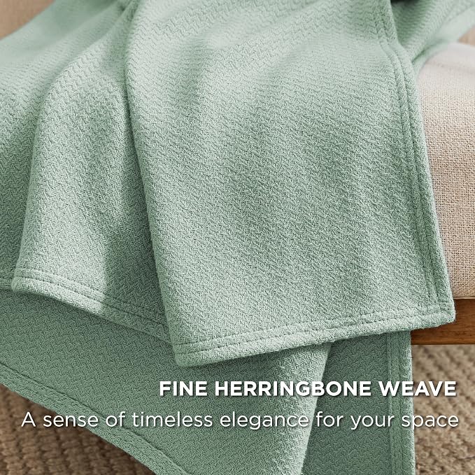 Bedsure GentleSoft 100% Cotton Blanket Queen Size - Image 3