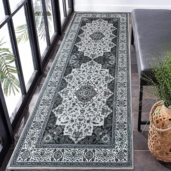 Runner Rug for Bedroom, 2x6Ft Machine Washable Area Rugs, Vintage Non-Slip Low by Rtizon