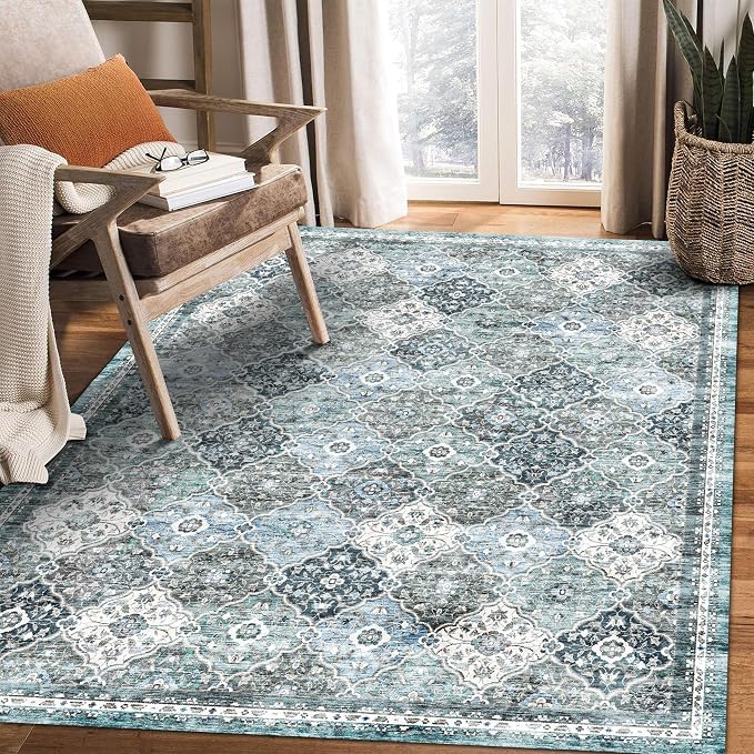 YARNSCAPE 4' x 6' Washable Area Rug by YARNSCAPE