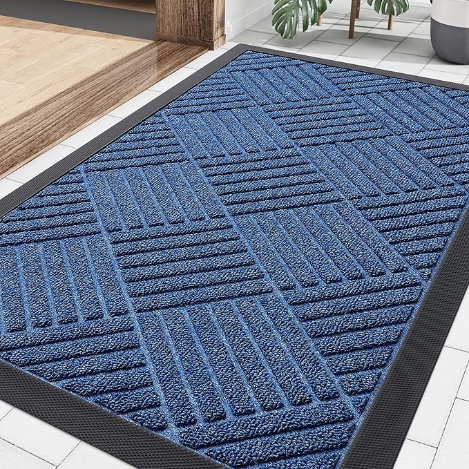 Smiry Front Door Mat Outside Entrance, Heavy Duty Outdoor Indoor Mat, Natural by Smiry