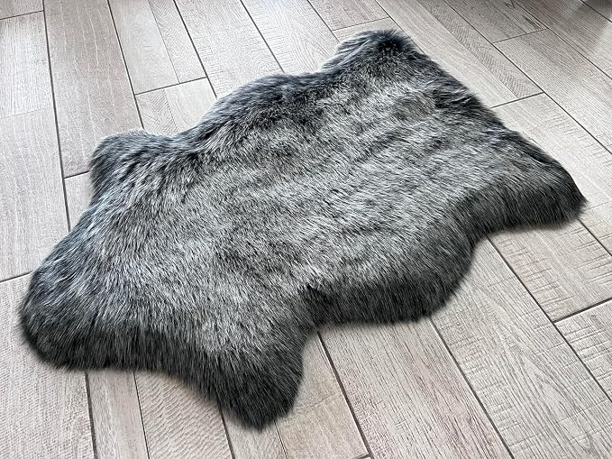 Free Shape Luxury Soft Fluffy Shag Area Rug Single 2'x3', 60x90 cm by LAMBZYRUGS