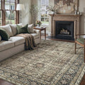 PureCozy Vintage Area Rug 8x10 Brown Washable Living Room Large Carpet Non Slip by PureCozy